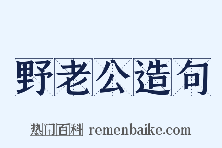 野老公造句是什么意思的图片